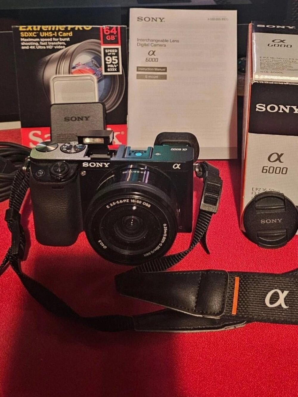 Sony Alpha A6000 24.3MP Digital Camera with 16-50mm Lens - 1563 Clicks! NR Mint